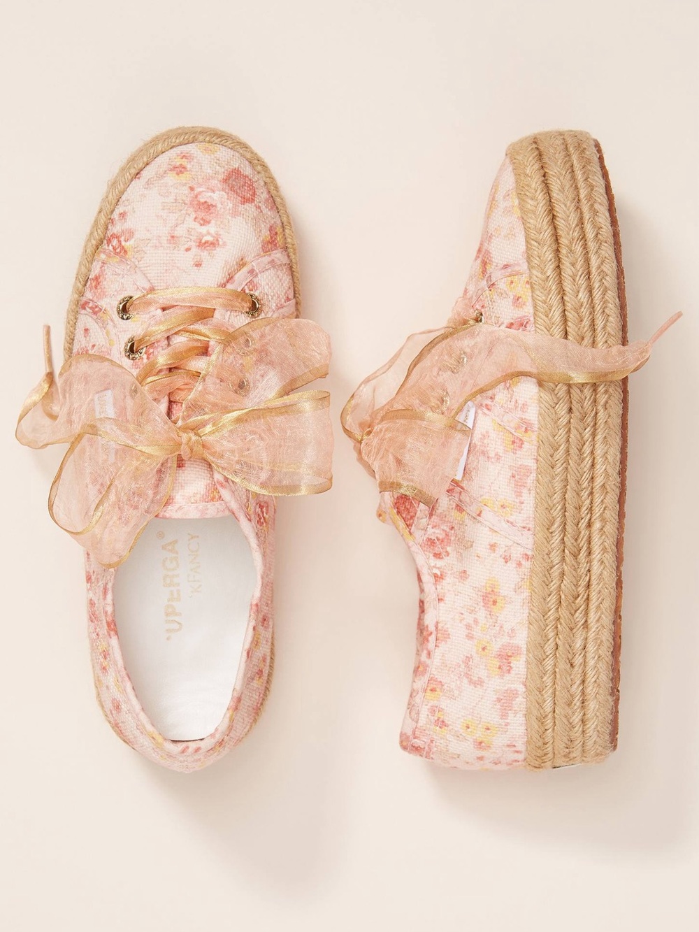 Loveshackfancy x Superga Floral Espadrille Floral Tokyo Pink Sneakers